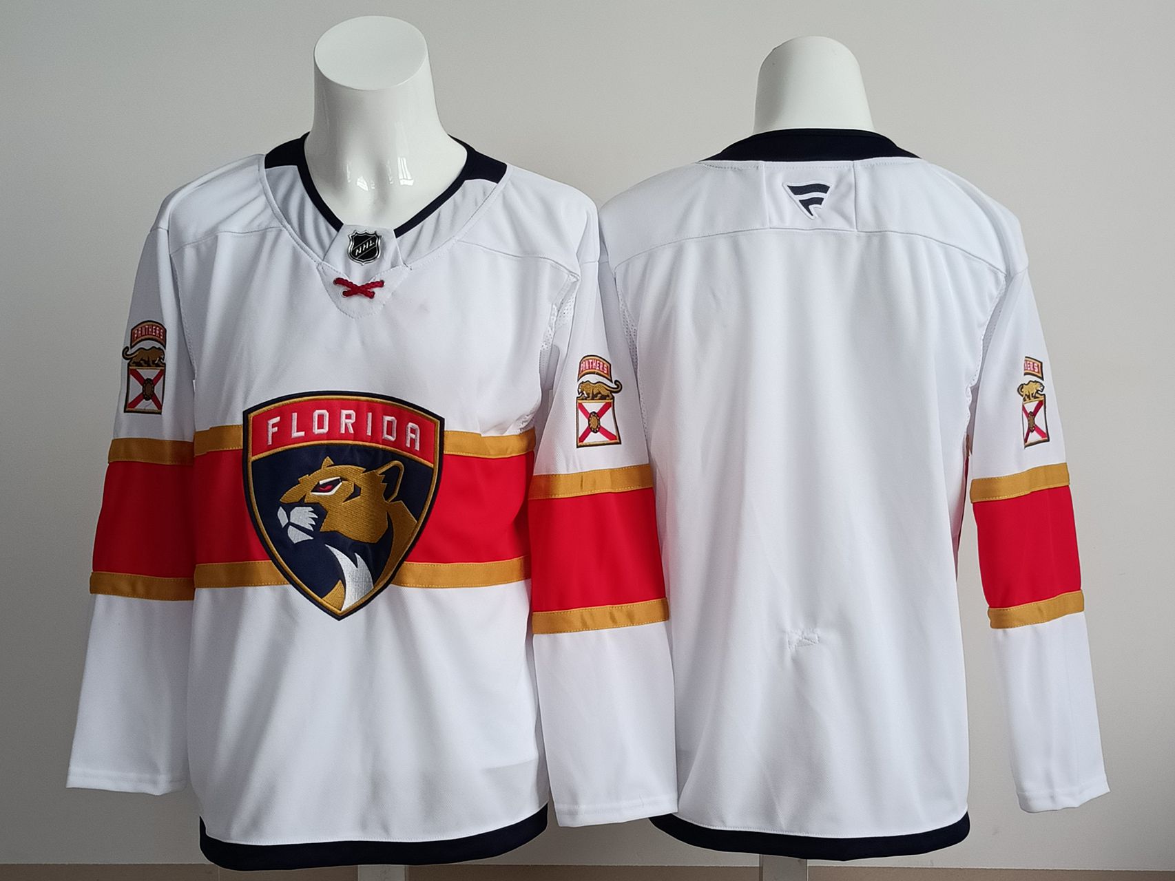 Men 2025 Florida Panthers Blank White Fanatics Home Premium NHL Jersey style 1->florida panthers->NHL Jersey